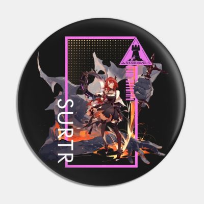Arknights Surtr Character Portrait Pin Official Arknights Merch