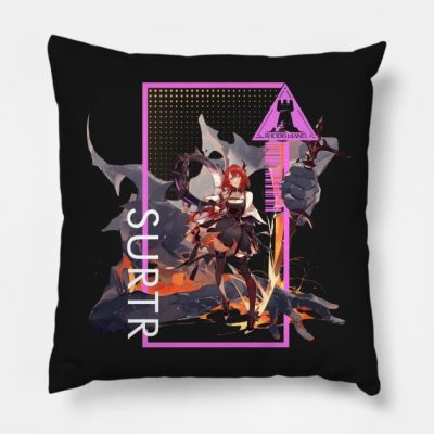 Arknights Surtr Character Portrait Throw Pillow Official Arknights Merch