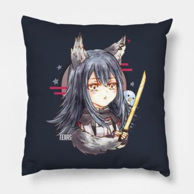 Arknights Chibi Texas Throw Pillow Official Arknights Merch