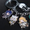 Arknights Anime Keychain Man Amiya Key Chain Women Key Holder Cute Couples Keyring SilverAsh Key Ring 2 - Arknights Shop