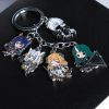 Arknights Anime Keychain Man Amiya Key Chain Women Key Holder Cute Couples Keyring SilverAsh Key Ring 3 - Arknights Shop