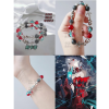 Arknights Bracelets Cosplay Skadi Bangles for Women Red Black Beaded Bracelet Anime Jewelry Boat Anchor Accesorios - Arknights Shop