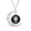 Penguin Logistics Arknights Faction Logo Circle Moon Necklace Jewelry Chain Lady Stainless Steel Charm Women Lovers - Arknights Shop